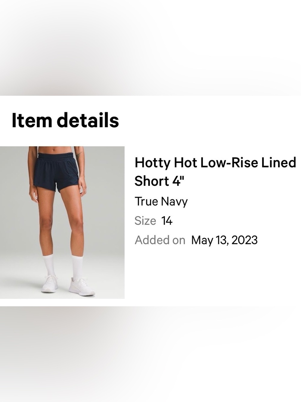 lululemon athletica Hotty Hot Short in True Navy